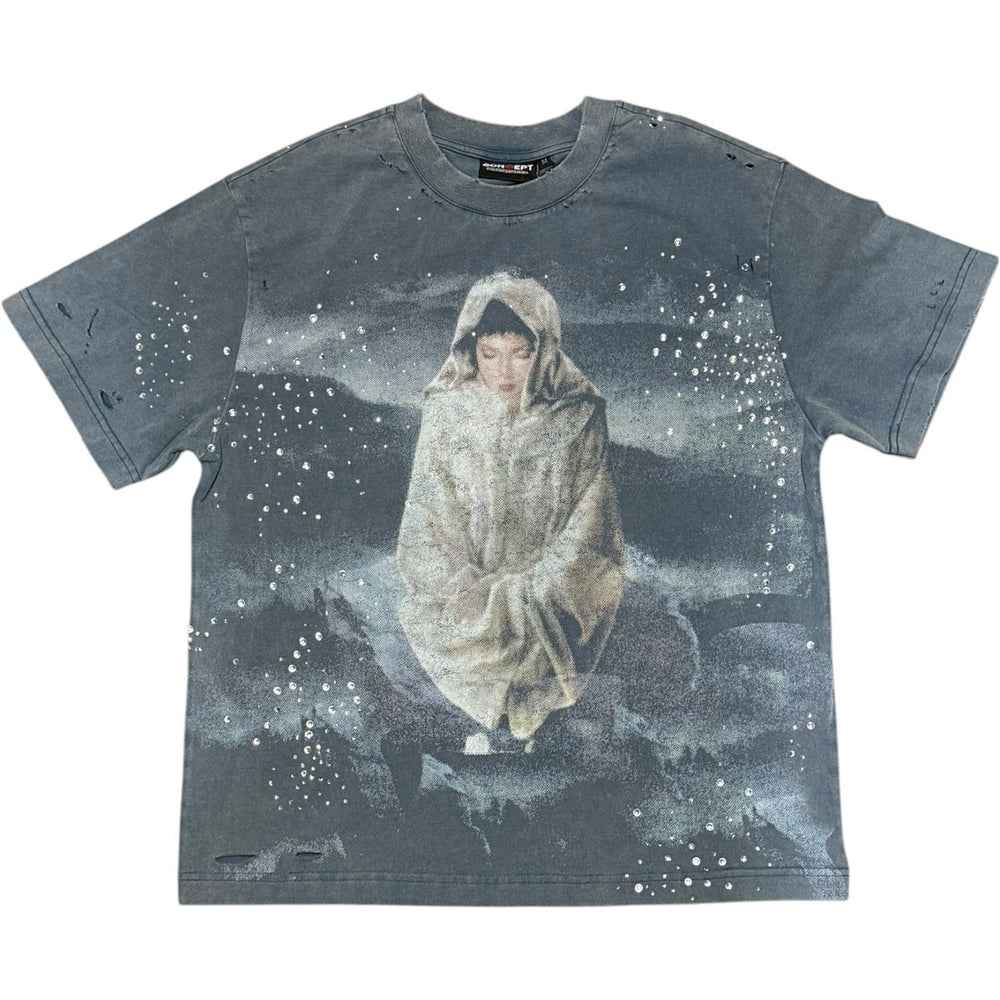 Concept LA | "Divine" Tee - Teal Blue Wash