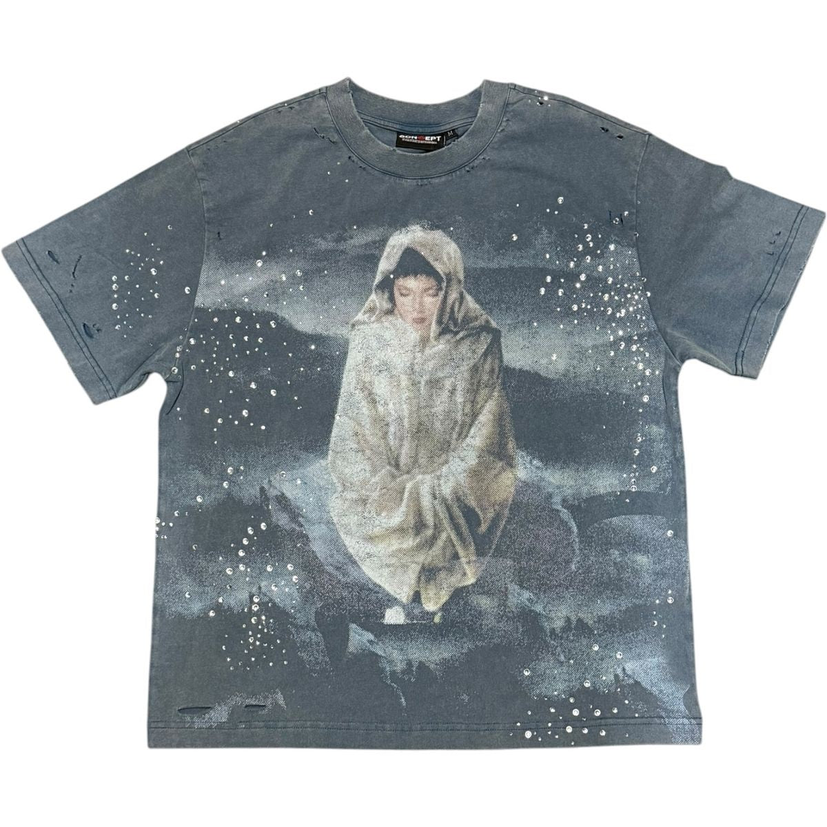 Concept LA | "Divine" Tee - Teal Blue Wash