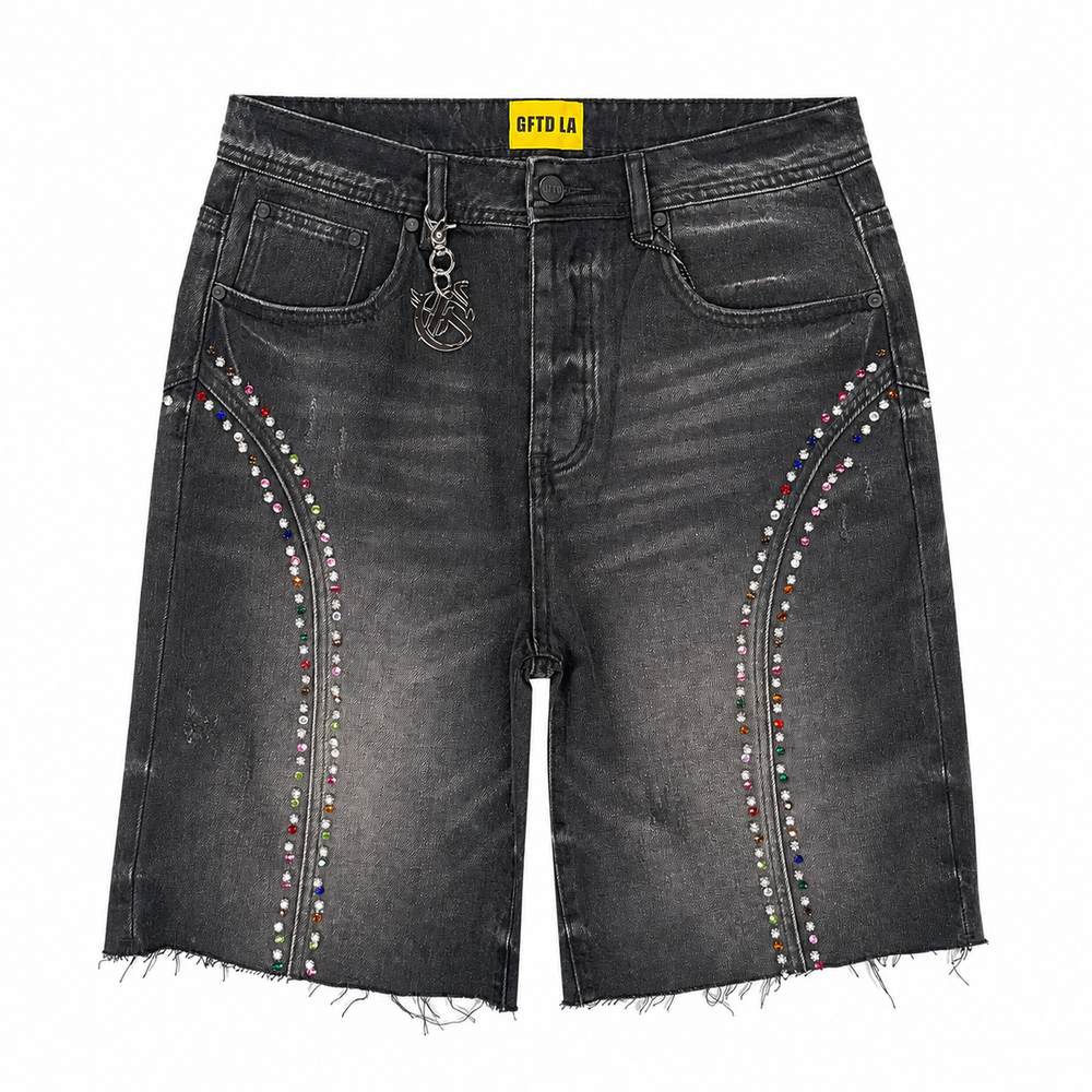 GFTD | FISK BLK WASH SHORTS
