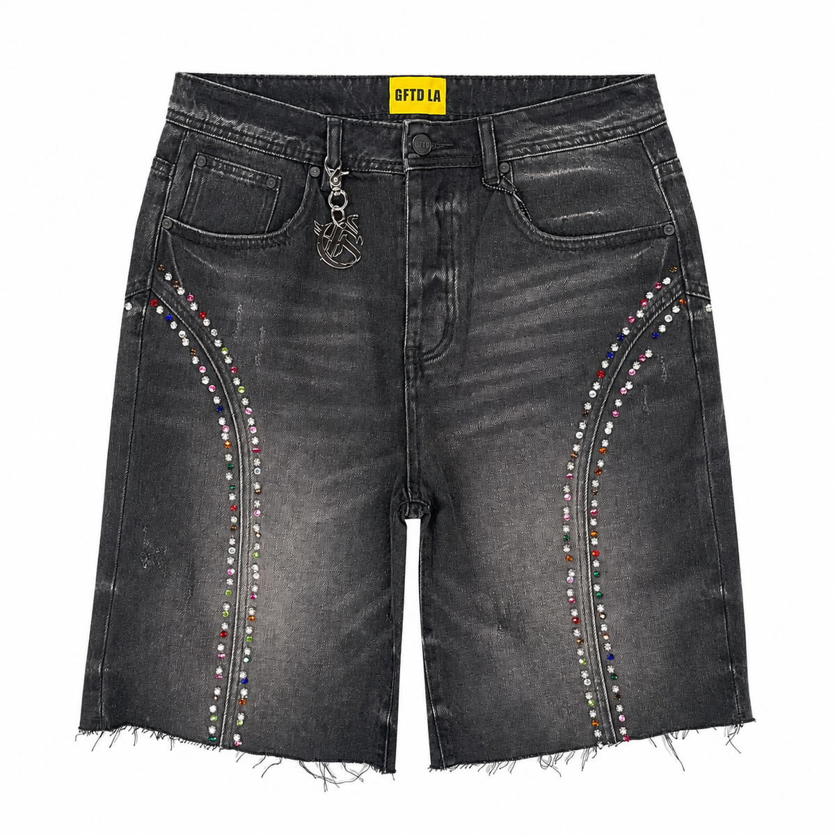 GFTD | FISK BLK WASH SHORTS