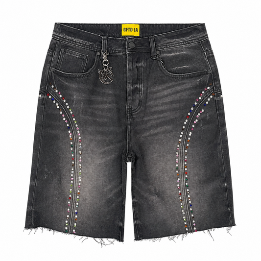 GFTD | FISK BLK WASH SHORTS