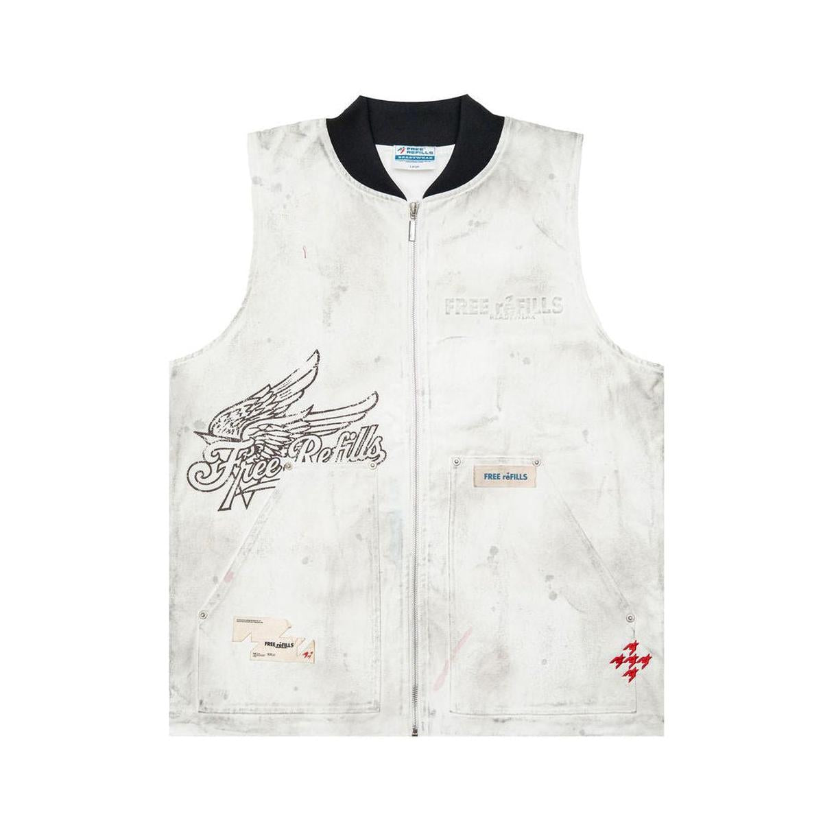 Free Refills | Service Grunge Vest Tee - Off White