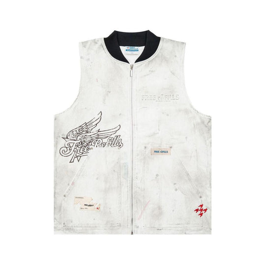 Free Refills | Service Grunge Vest Tee - Off White