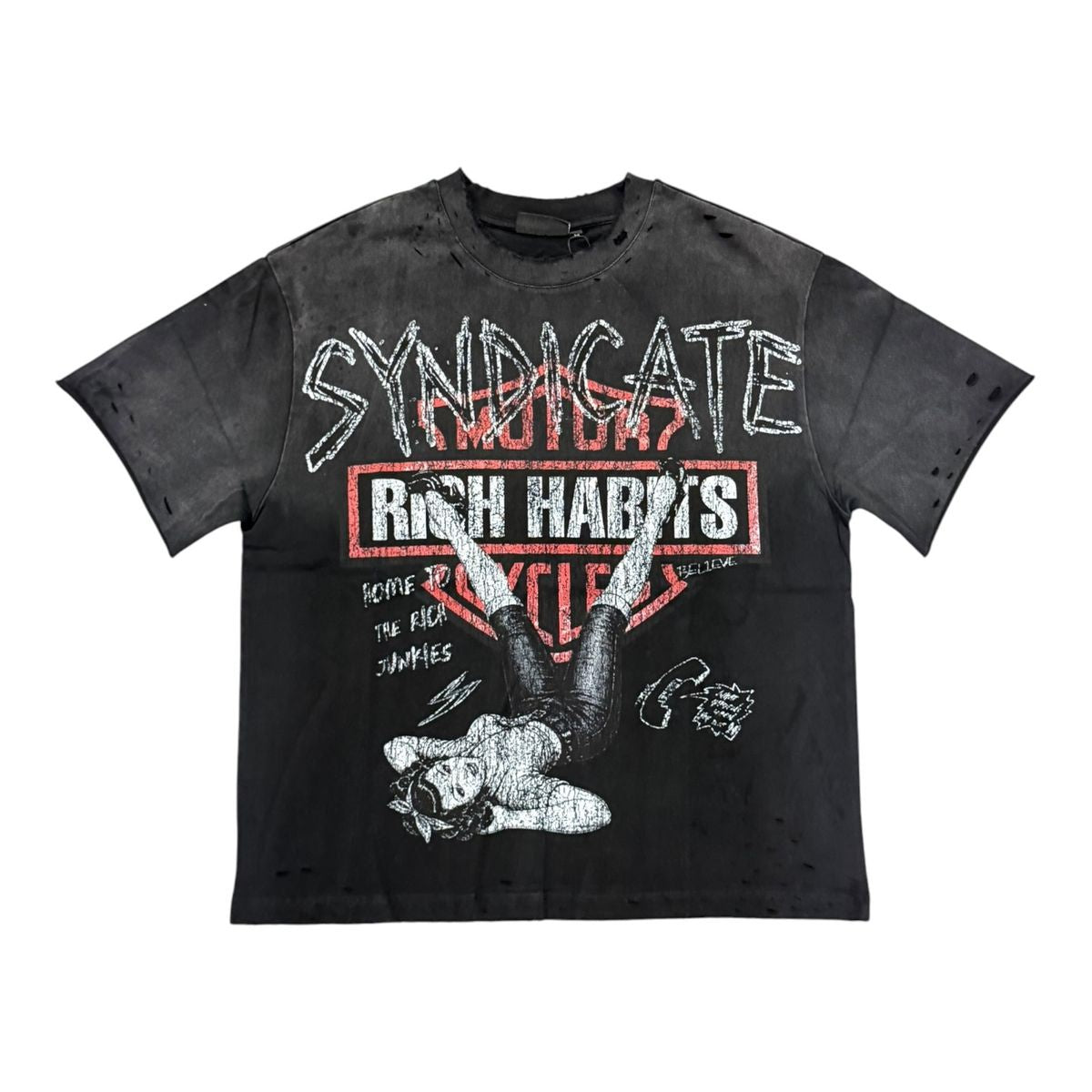 The Syndicate | Rich Habits Tee - Black Wash