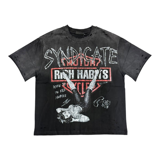 The Syndicate | Rich Habits Tee - Black Wash