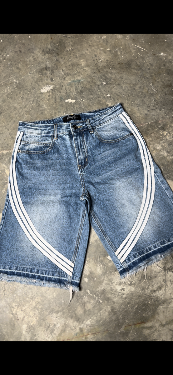 Prestige Collection | Striped Jorts - Blue