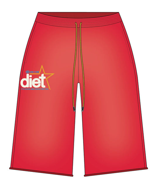 Diet Starts Monday | Inside-Out Fleece Sweatshorts - Red