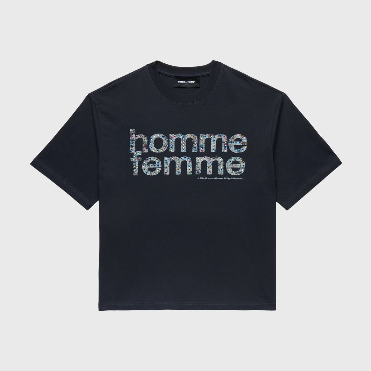 homme-femme-mardi-gras-cropped-rhinestone-tee-black-6-rings-clothing
