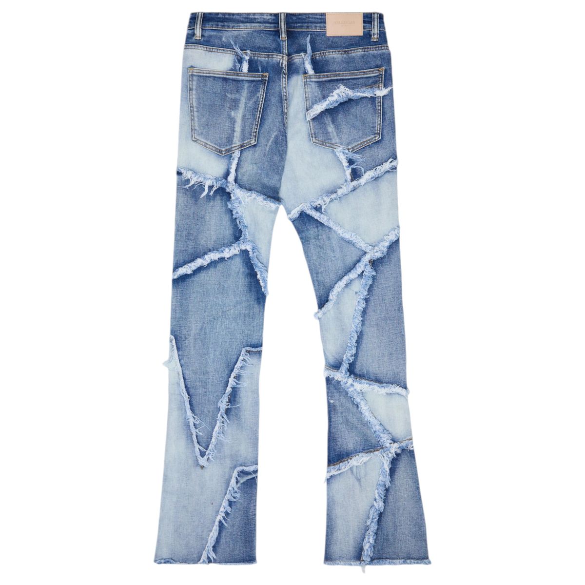 valabasas-patchwork-flared-stacked-jean-blue-6-rings-clothing