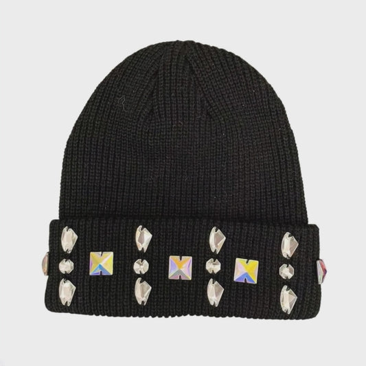 the-syndicate-rhinestone-knit-beanie-black-6-rings-clothing