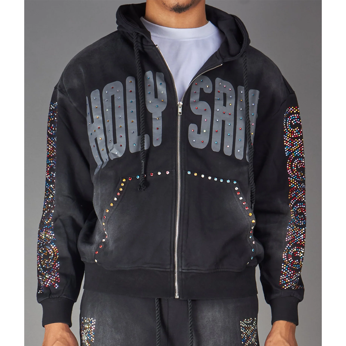 politics-holy-saint-rhinestone-hoodie-black-sunfade-6-rings-clothing