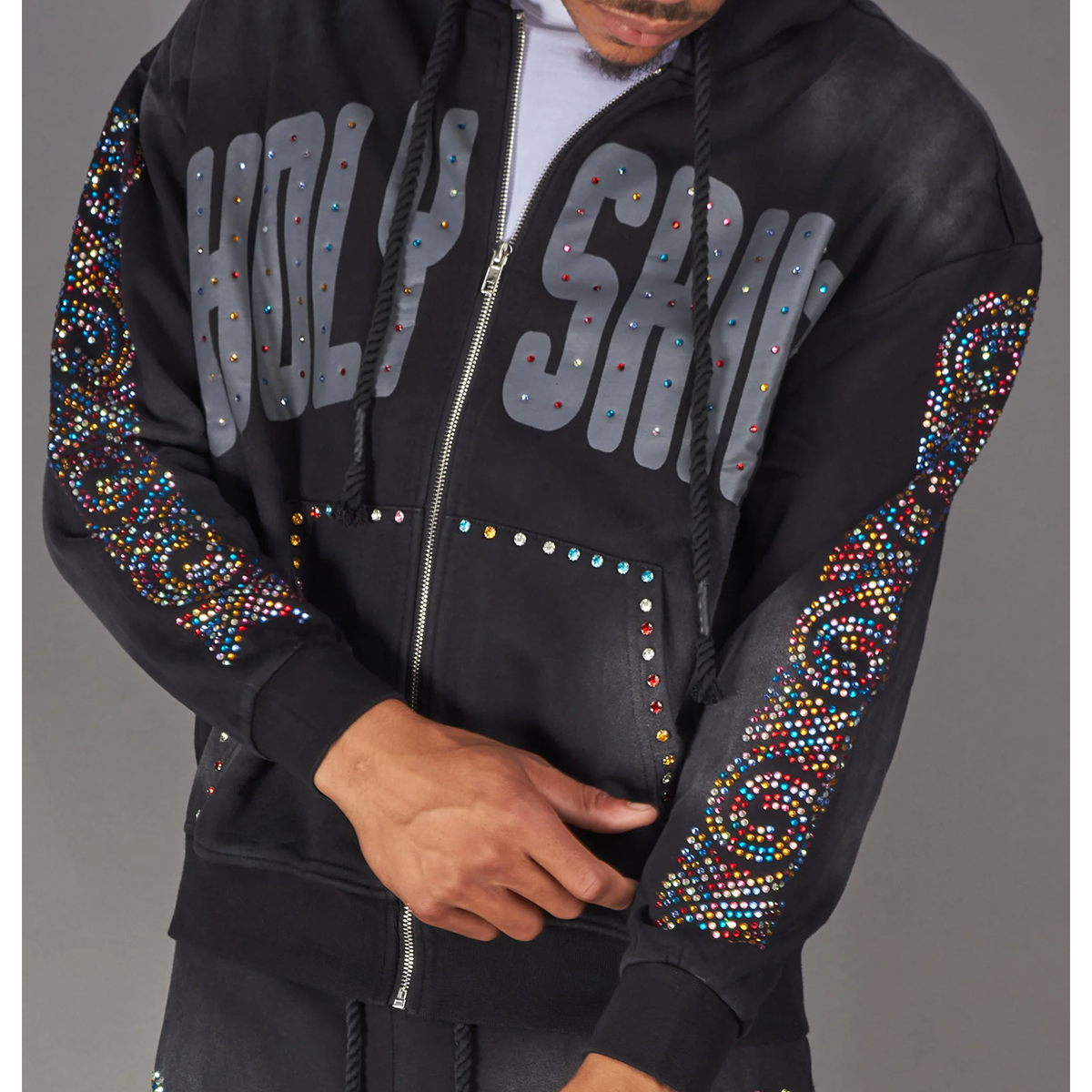 politics-holy-saint-rhinestone-hoodie-black-sunfade-6-rings-clothing