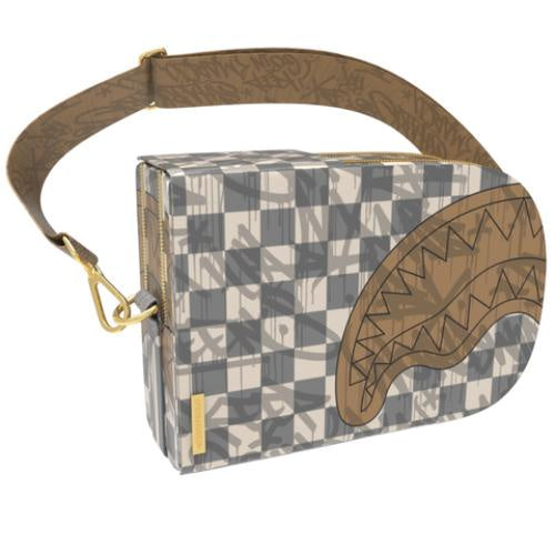 EMBOSSED CREAM CHECK BACKPACK SLING