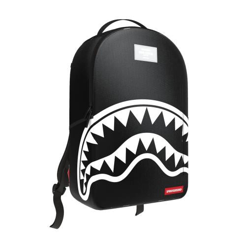 SHARK CENTRAL WHITE STENCIL SHARK BLACK NYLON BACKPACK