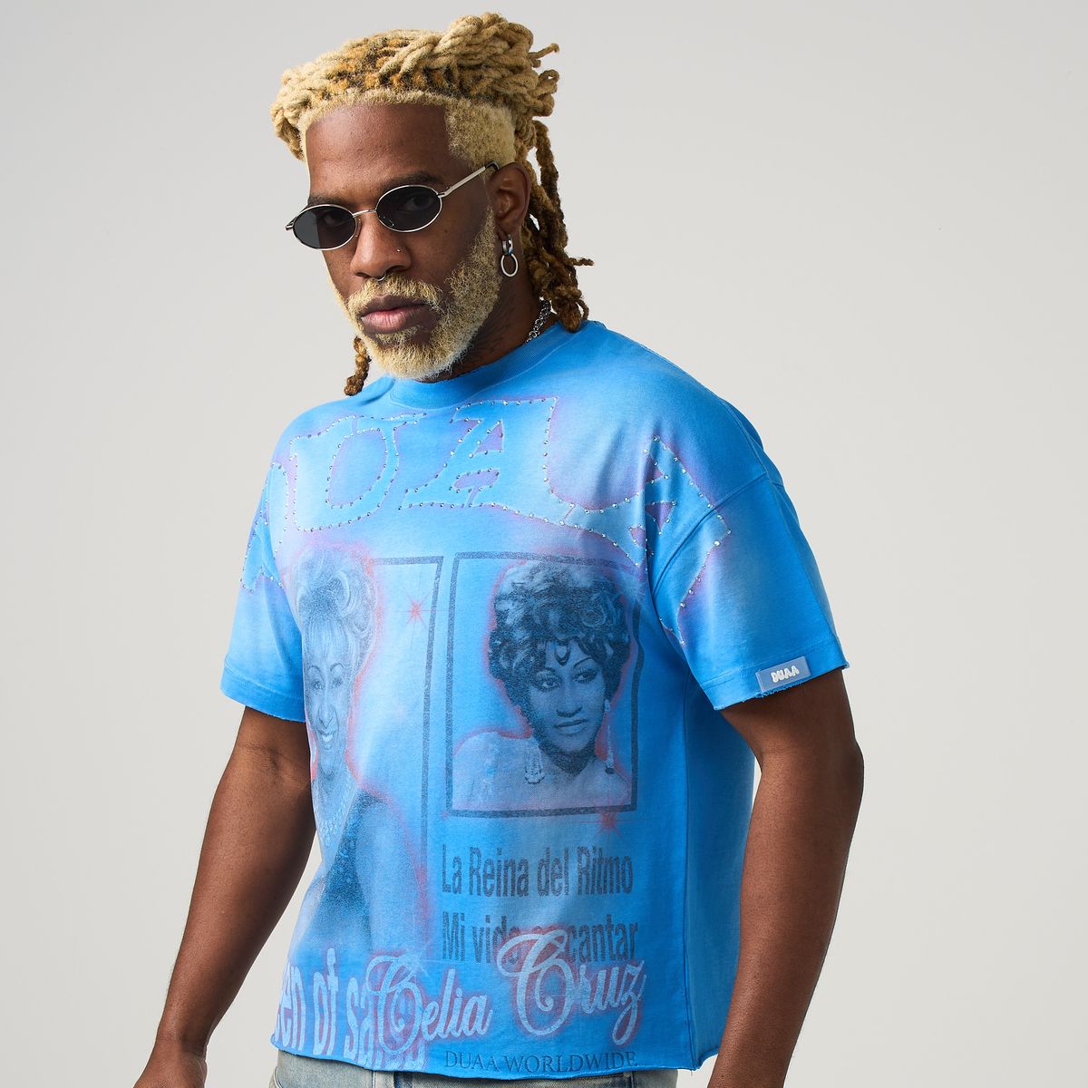 DUAA | SUGAR TEE SHIRT - Washed Blue