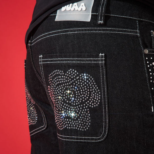 duaa-victorious-black-denim-short-mens-raw-black-denim-white-contrast-stitch-6-rings-clothing