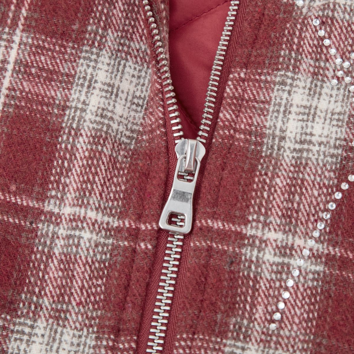 Campus | BROKEN WEB FLANNEL JACKET - Red