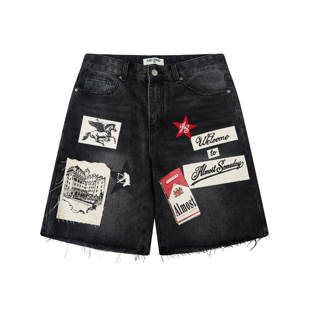 Almost Someday | Welcome Denim Jort - Black