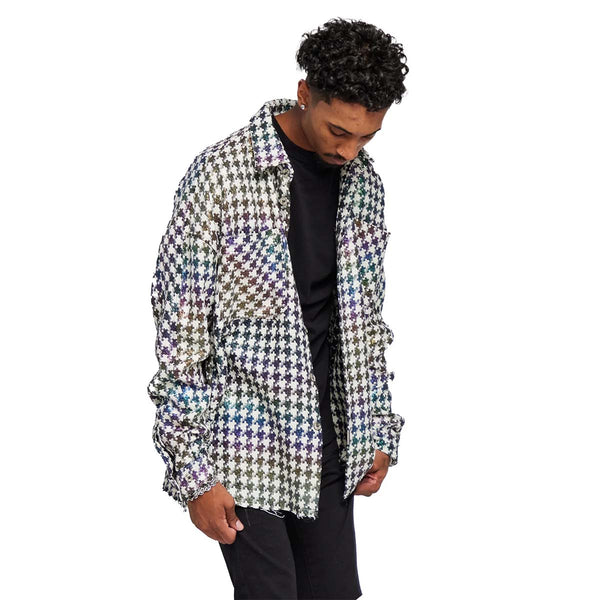 Valabasas | "V HERRINGBONE" BUTTON UP