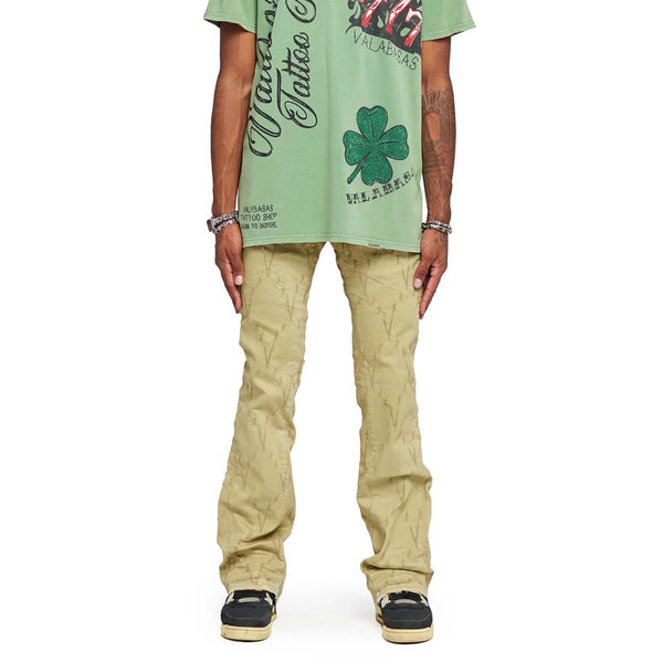 Valabasas | "V LOVE" DENIM STACKED - Light Olive