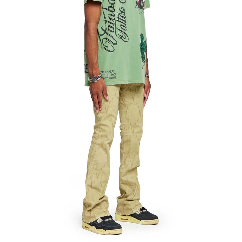 Valabasas | "V LOVE" DENIM STACKED - Light Olive