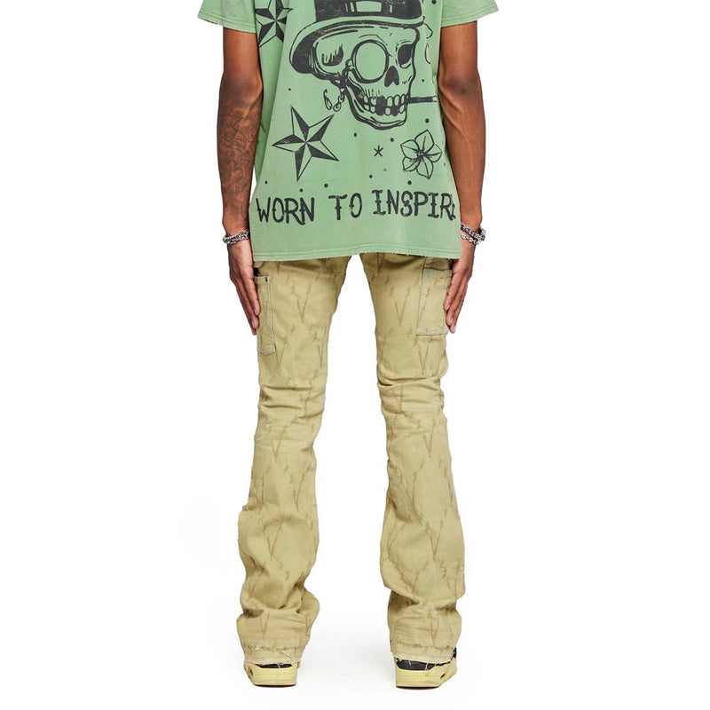 Valabasas | "V LOVE" DENIM STACKED - Light Olive